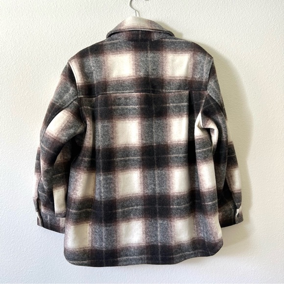 H&M Plaid Button Up Shirt Jacket - Picture 2 of 3